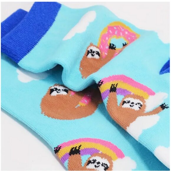 5 Pack Happy Sloth Socks NWT - Picture 3 of 6